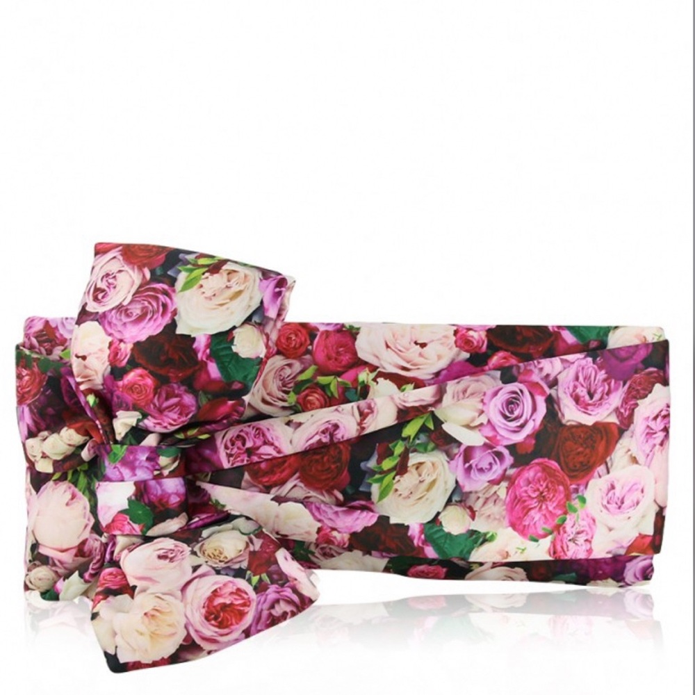 Kate Spade rose floral clutch